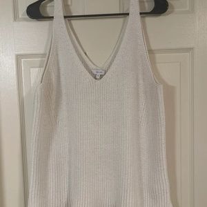 Reiss White Knit Tank Top Size XL